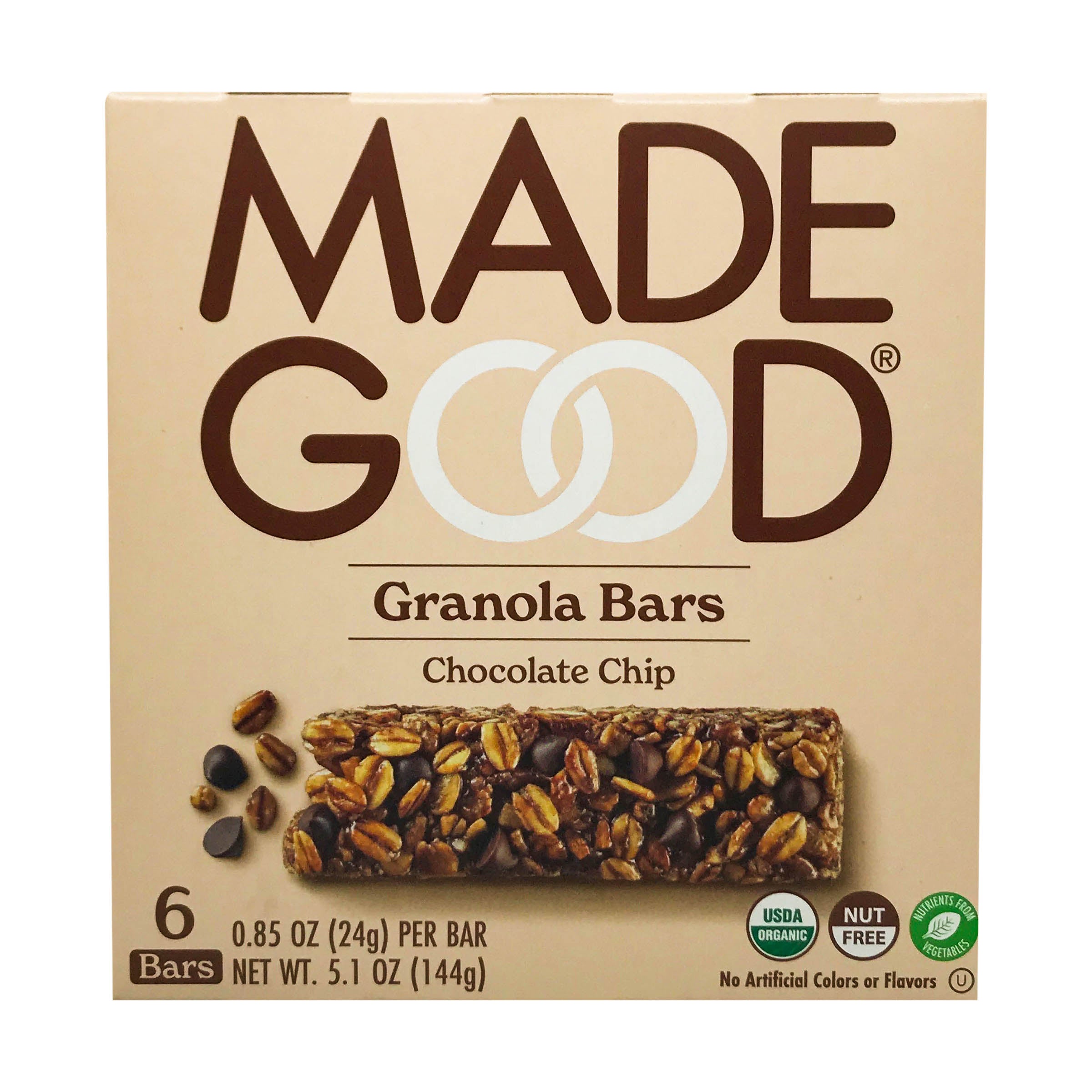 MADE GOOD Organic Chocolate Chip Granola Bars, 144g