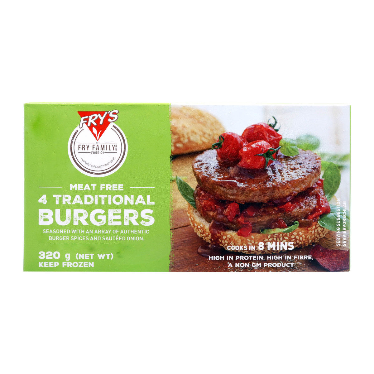 FRY'S Family Meat-free 4 Tradition Burgers, 320g