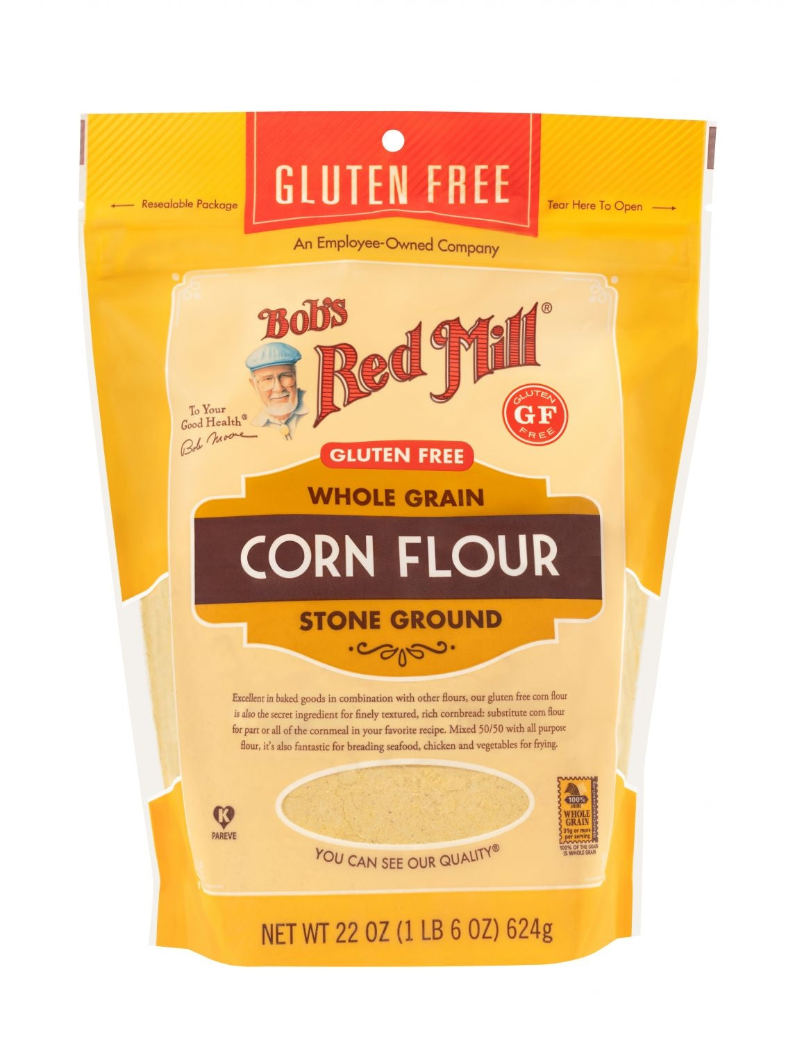BOB's RED MILL Whole Grain Corn Flour, 624g, Gluten Free