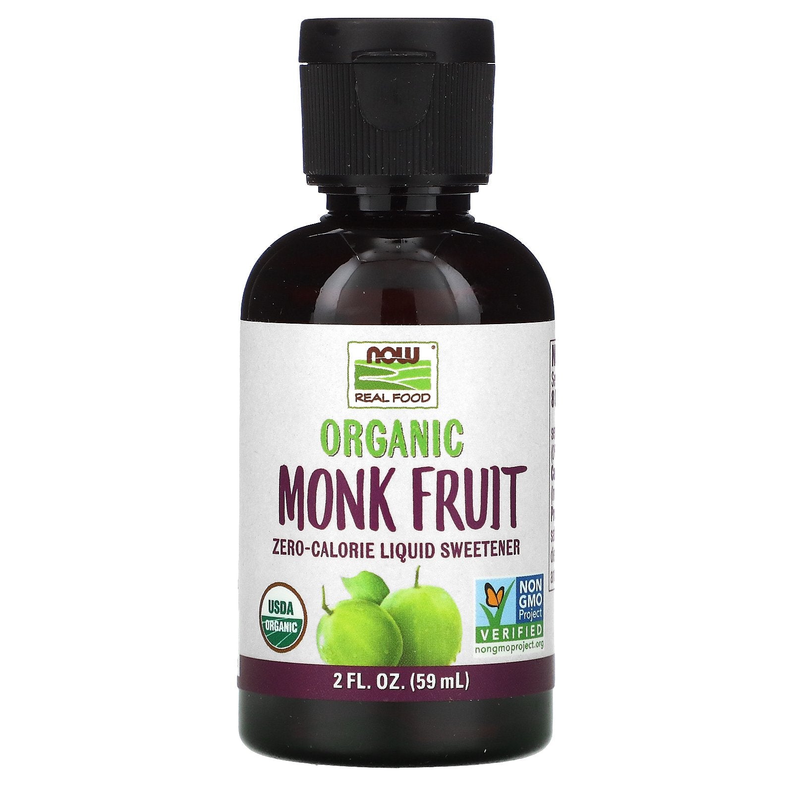 NOW FOODS Organic Monk Fruit Zero Calorie Liquid Sweetener, 59ml