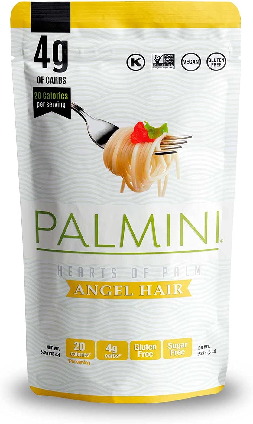 O.A. FOODS PALMINI Gluten Free Angel Hair, 340g, Organic, Vegan, Non-GMO, Sugar Free