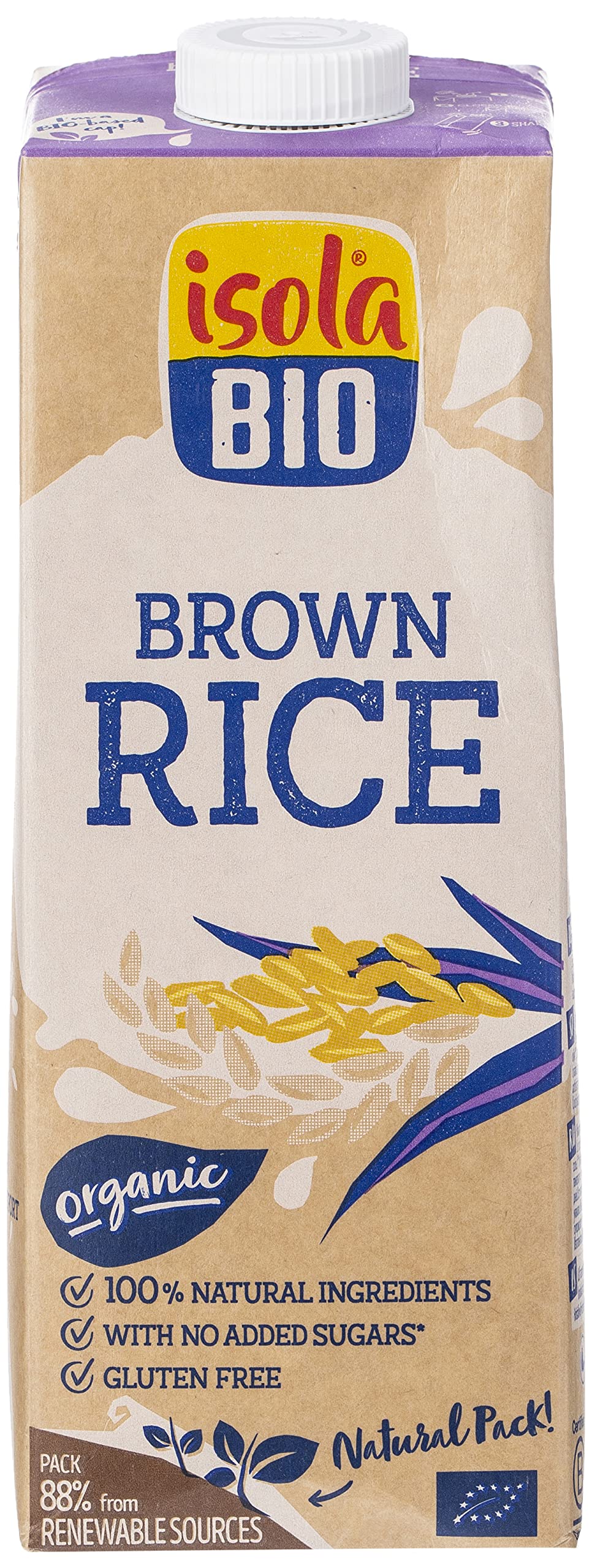 ISOLA BIO Organic Brown Rice Milk, 1Ltr