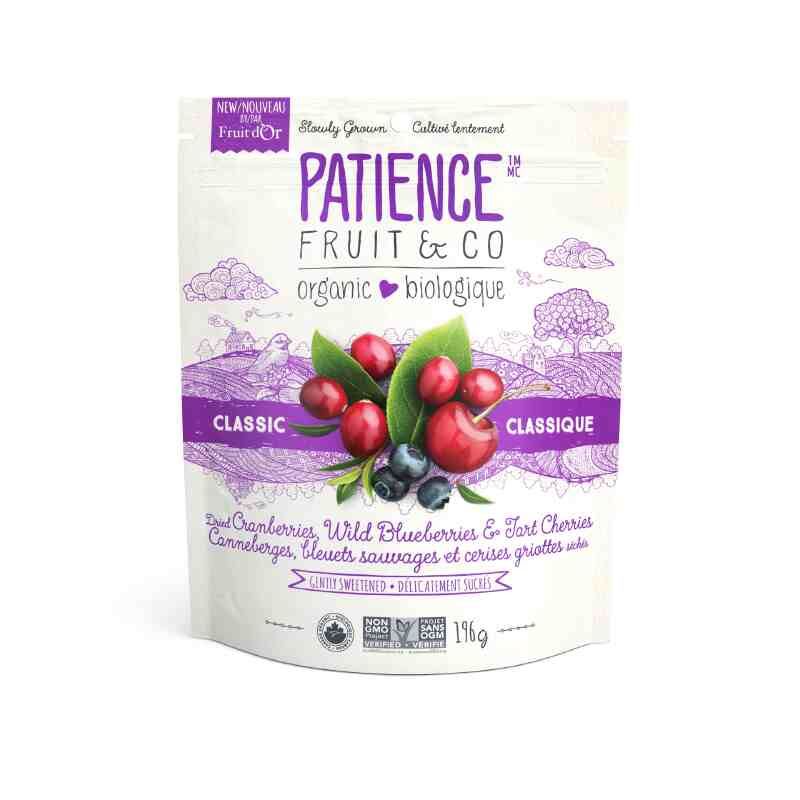 PATIENCE Organic Dried 3 Mix Berries, 196g - Organic, Vegan, Gluten Free, Non GMO