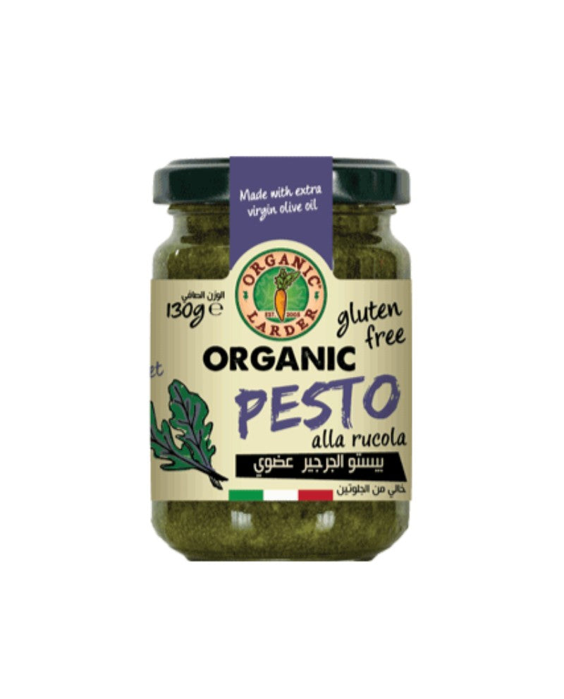 ORGANIC LARDER Pesto Alla Rucola, 130g - Organic, Gluten Free