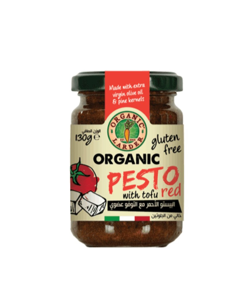 ORGANIC LARDER Organic Larder Pesto Red Vegan With Tofu, 130g