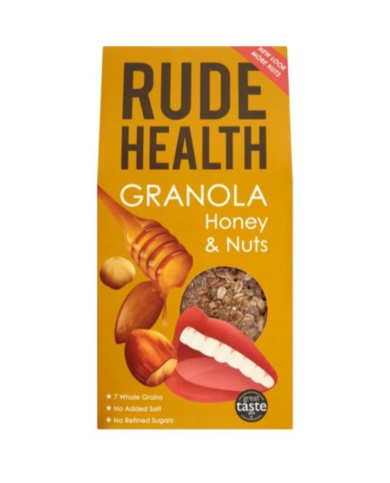 RUDE HEALTH Honey & Nuts Granola, 500gm