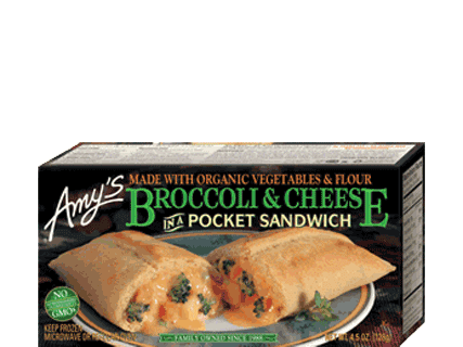 AMY'S Broccoli & Cheese In A Pocket Sandwich, 128gm
