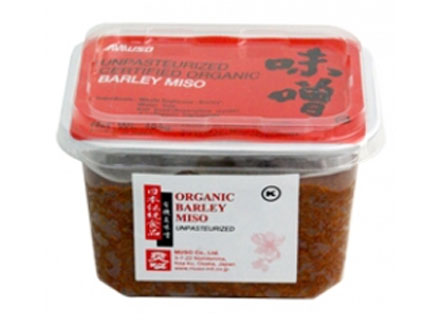 Muso Organic Unpasteurized Mugi Miso Fermented Whole Soybeans & Barley 400g