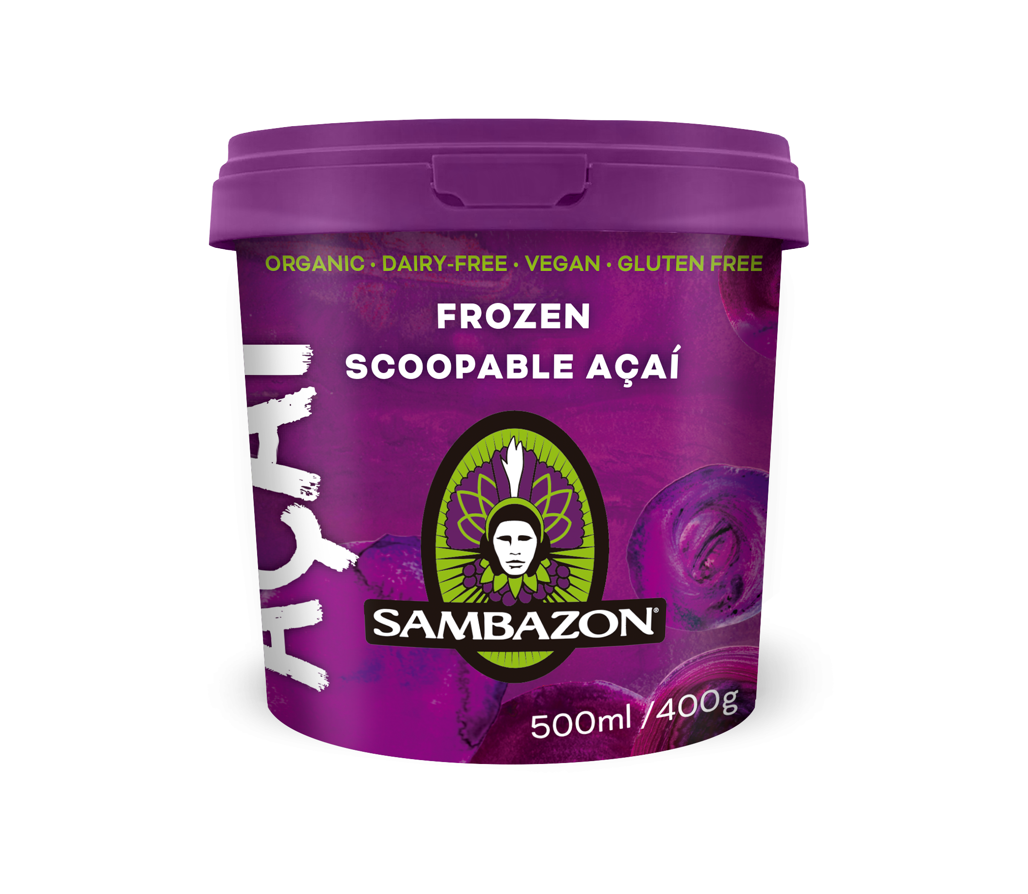 SAMBAZON Organic Frozen Scoopable Acai, 500ml