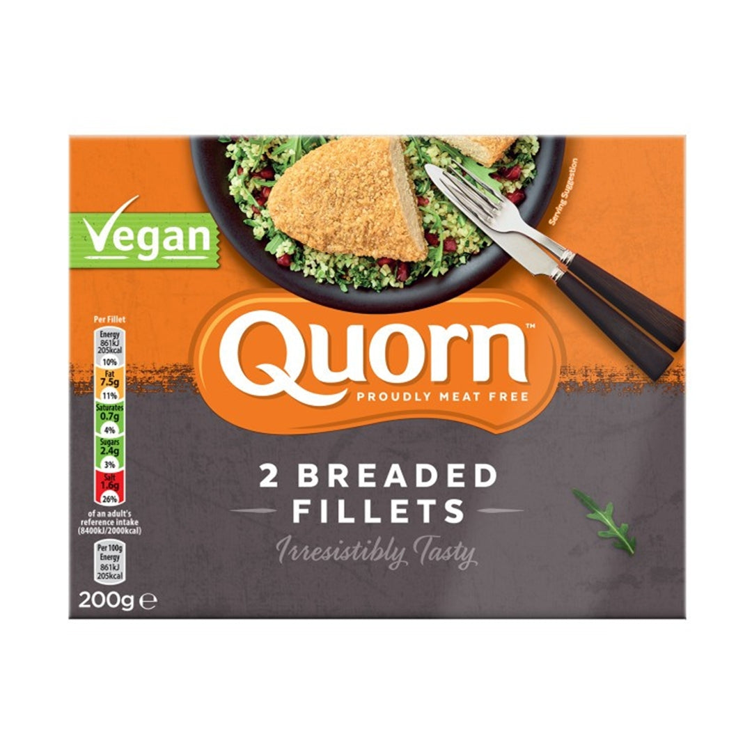 QUORN Meat Free Breaded Fillets, 200g - Pack of 2
