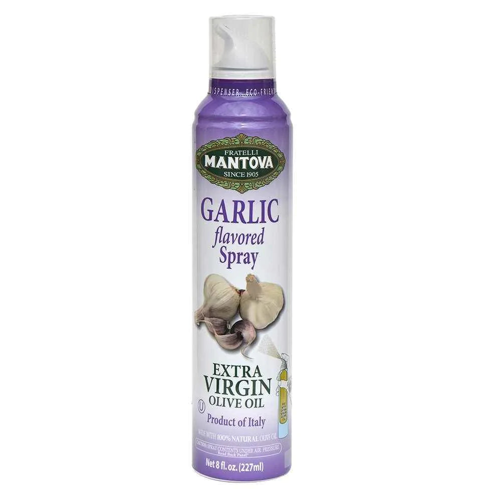 MANTOVA Organic Extra Virgin Olive Oil Spray with Garlic, 200ml