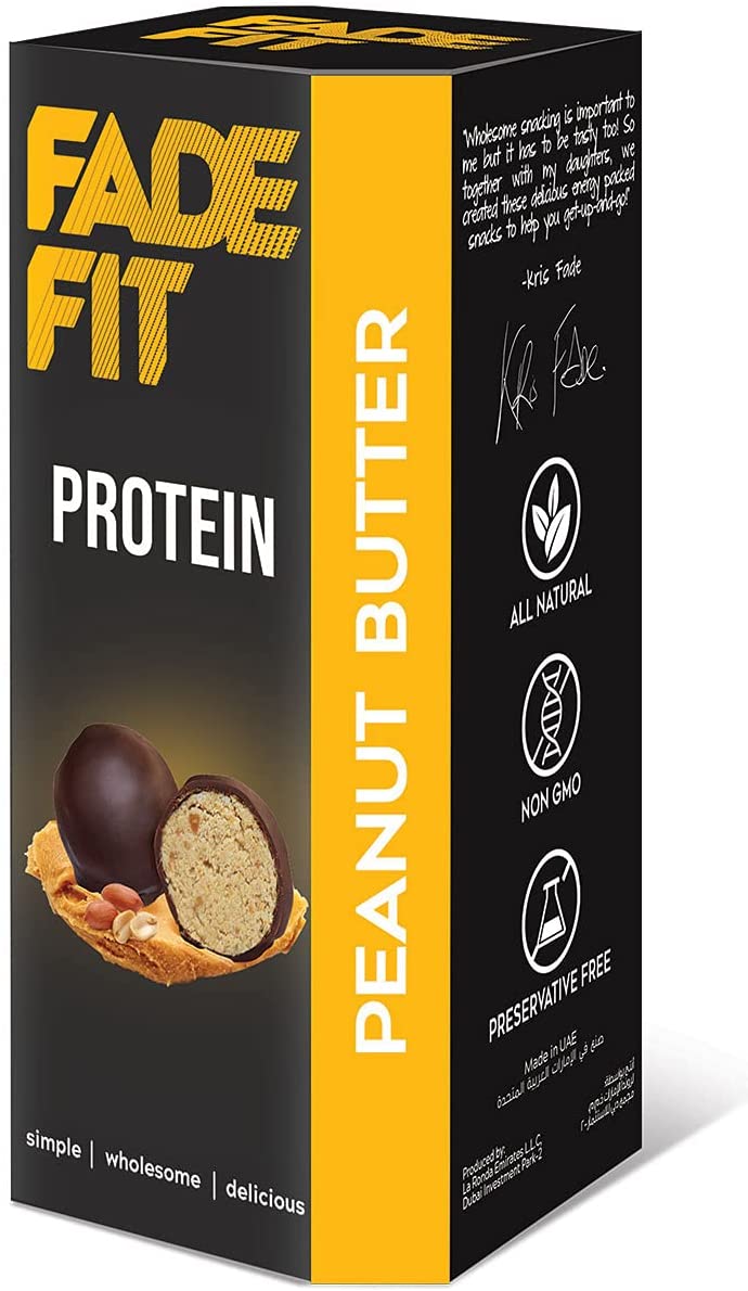 FADE FIT Peanut Butter Protein, 30g - Keto Friendly, Non GMO, Natural