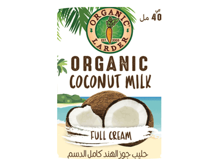 ORGANIC LARDER Coconut Milk - Full Cream, 400ml