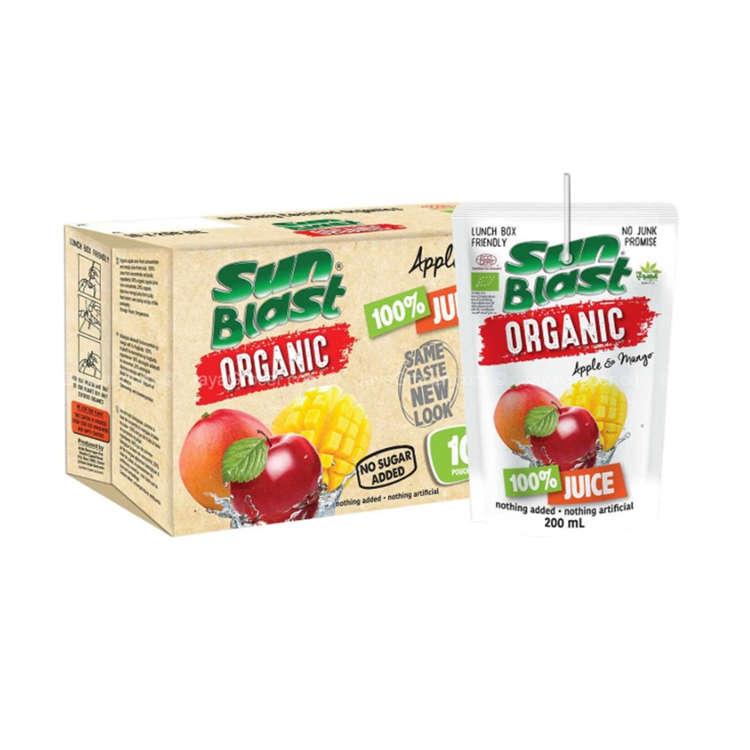 SUN BLAST Organic Apple Mango, 200ml - Pack Of 10