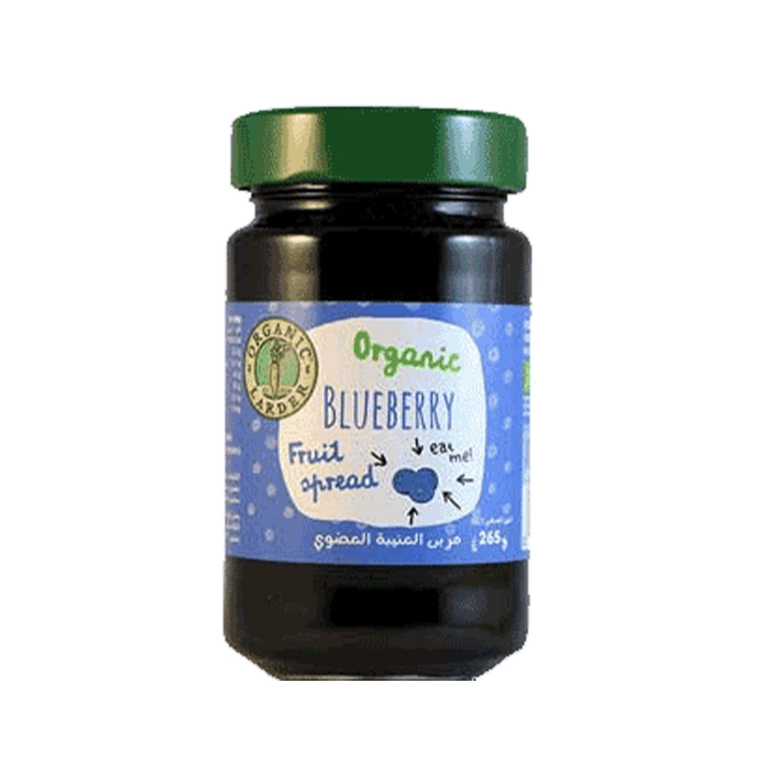 ORGANIC LARDER Blueberry Fruit Spread, 265g - Organic, Vegan, Natural