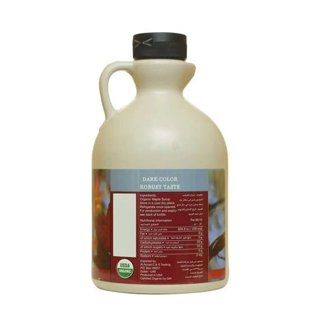 ORGANIC LARDER Maple Syrup, Grade A, Dark Color, Robust Taste, 950ml - Organic, Vegan, Natural