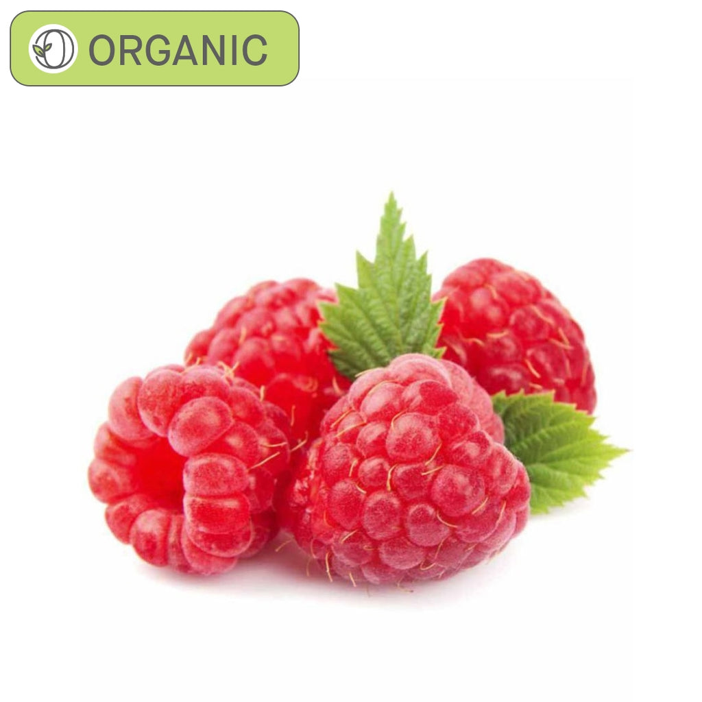 Buy ORGANIC LARDER Raspberries 125gm Online