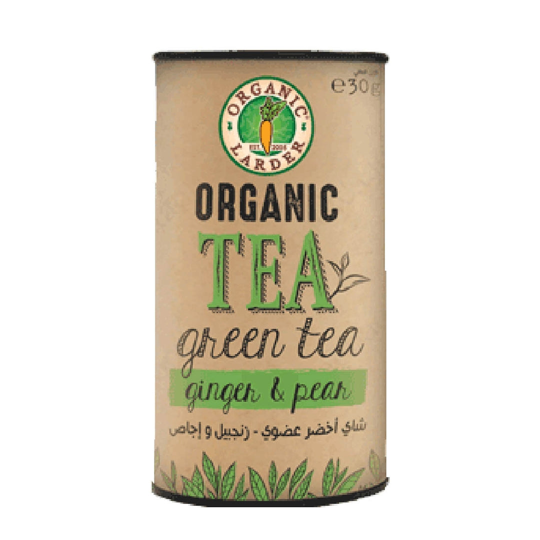 ORGANIC LARDER Green Tea - Ginger & Pear, 30g - Organic, Vegan, Natural