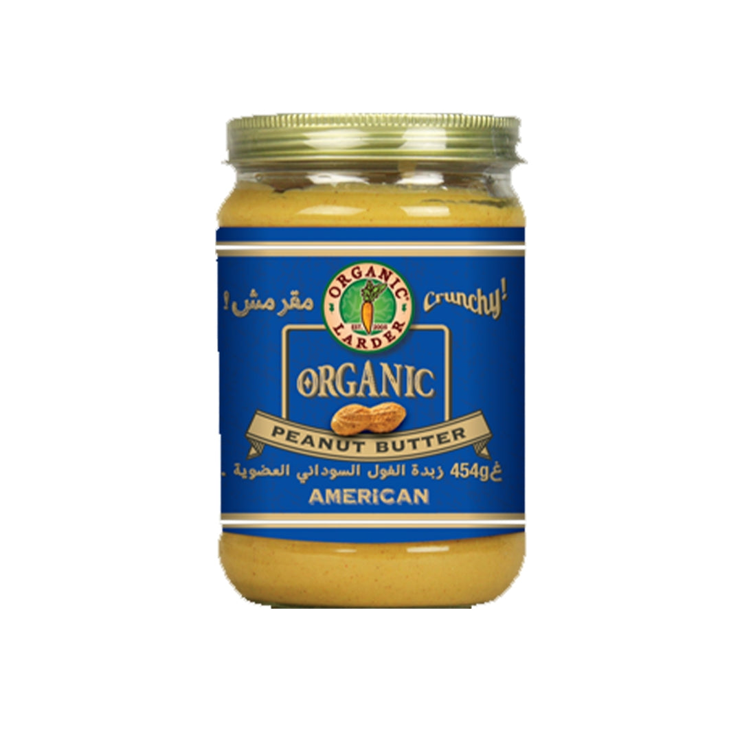 ORGANIC LARDER American Peanut Butter - Crunchy, 454g