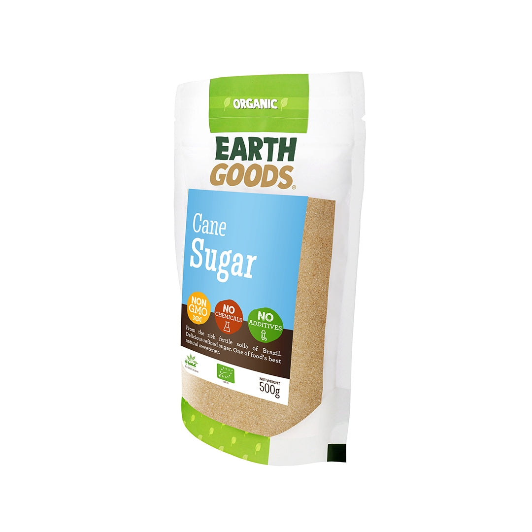 EARTH GOODS Organic Cane Sugar, 500g