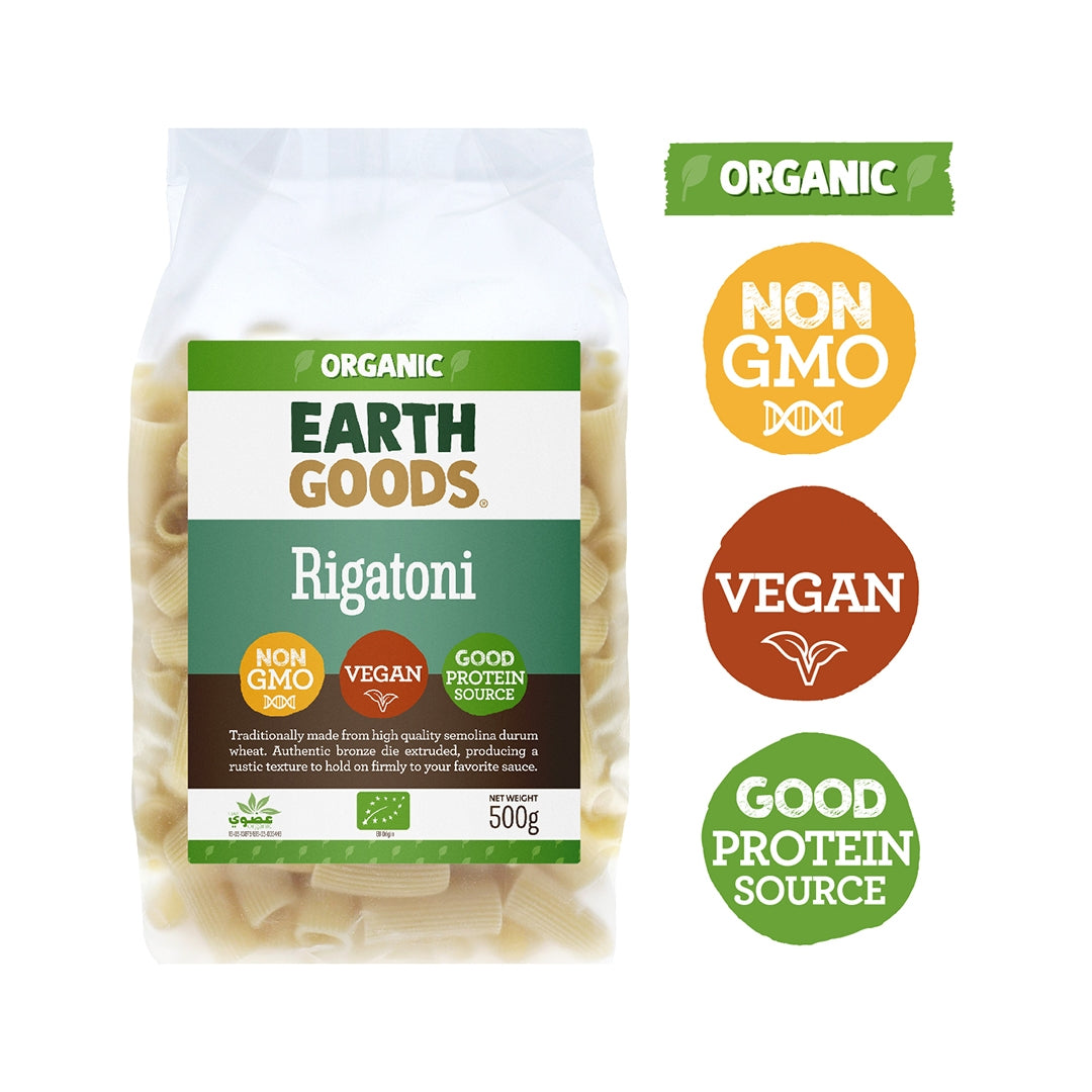 EARTH GOODS Organic Rigatoni, 500g