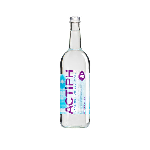 ACTIPH WATER, Alkaline Ionised Water, 750ml - Glass Bottle