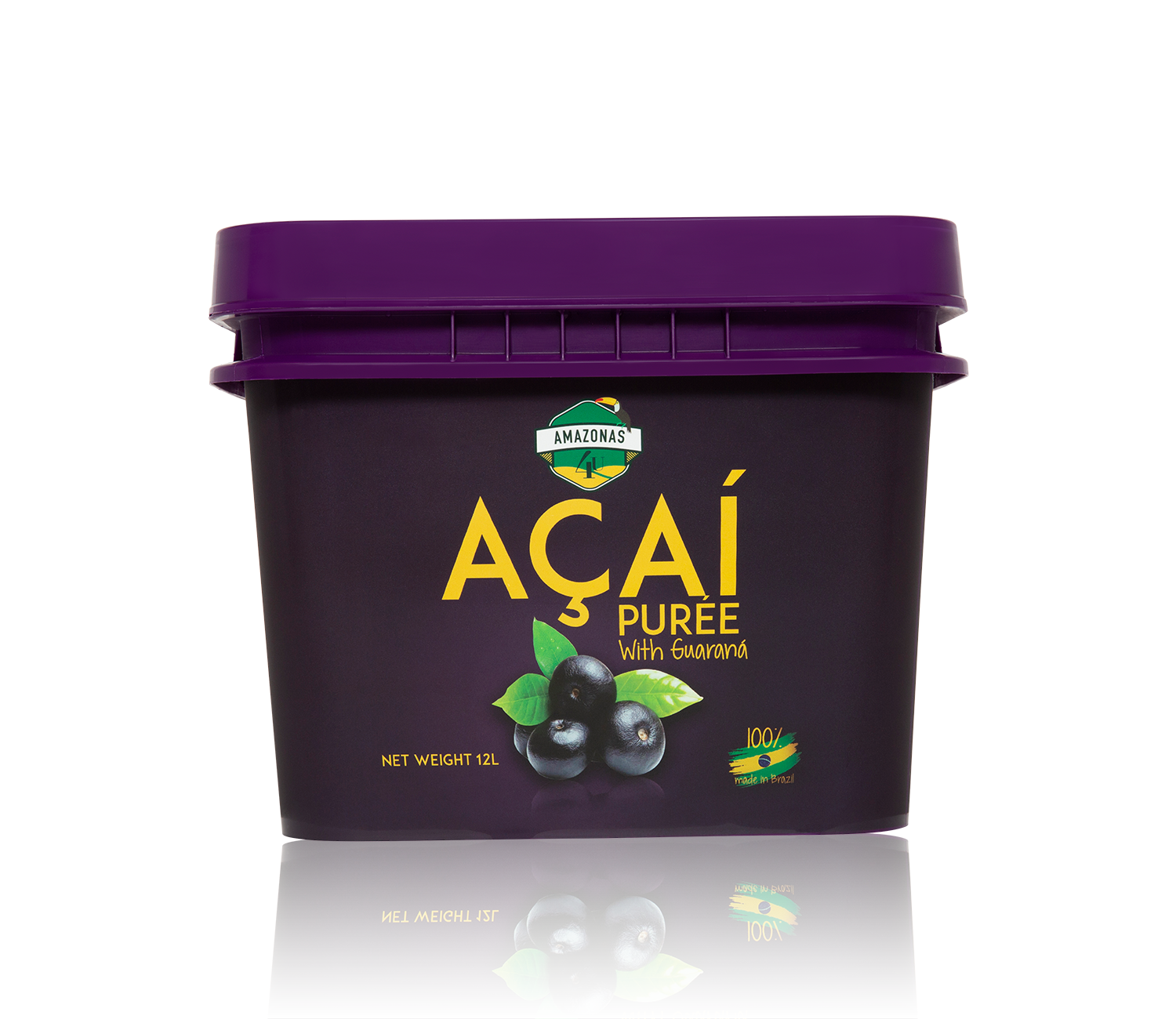 AMAZONSA4U Acai Puree With Guarana, 12 Ltr