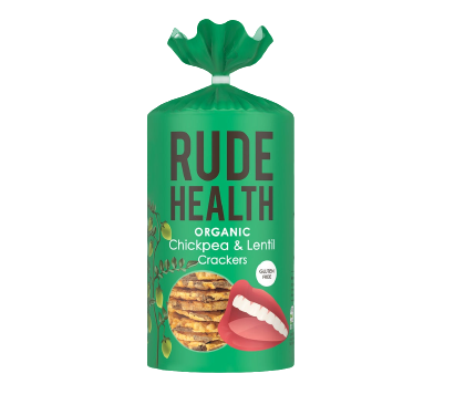 RUDE HEALTH Chickpea & Lentil Crackers, 120g