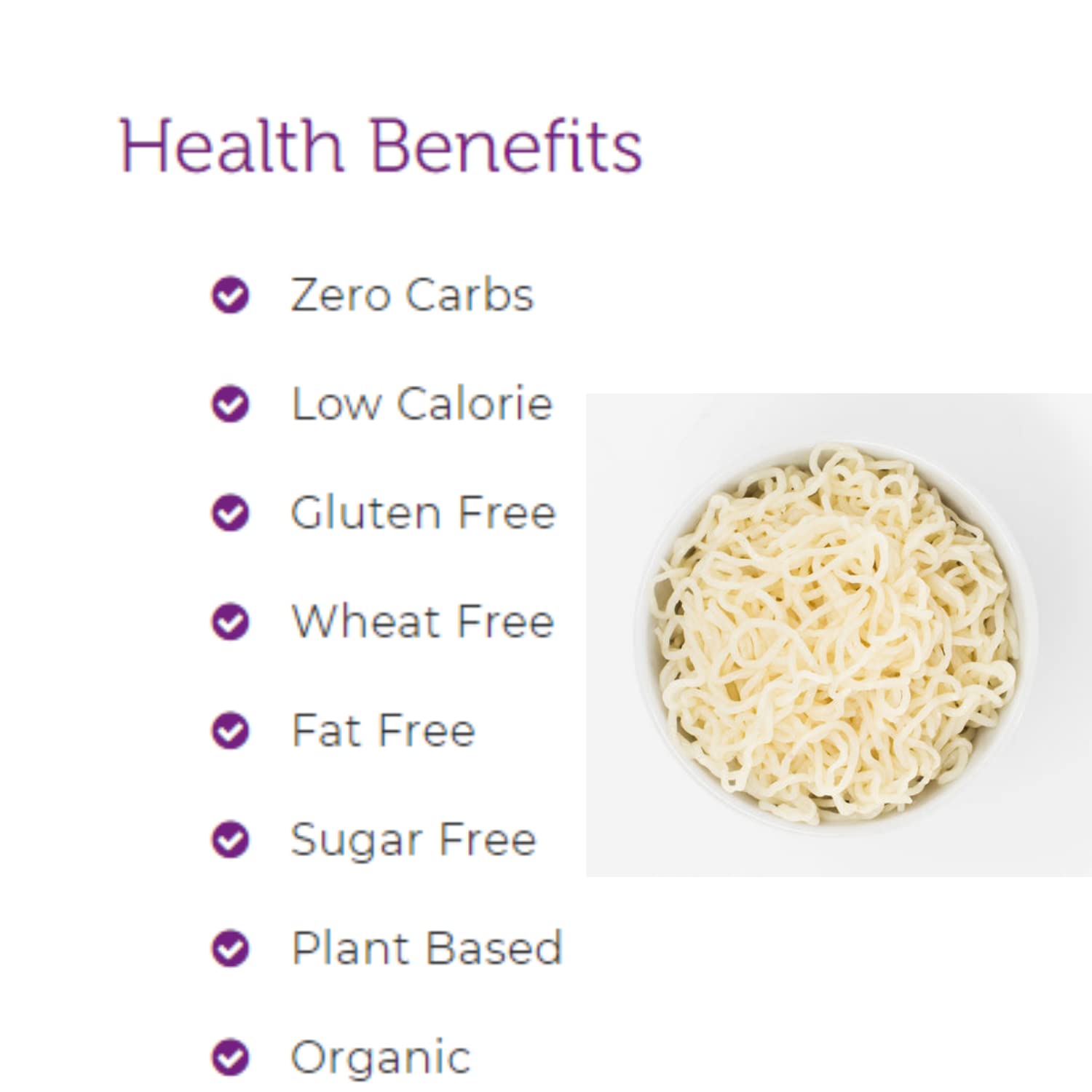 EAT WATER Slim Noodles, 270g - Organic, Vegan, Gluten Free, Sugar Free