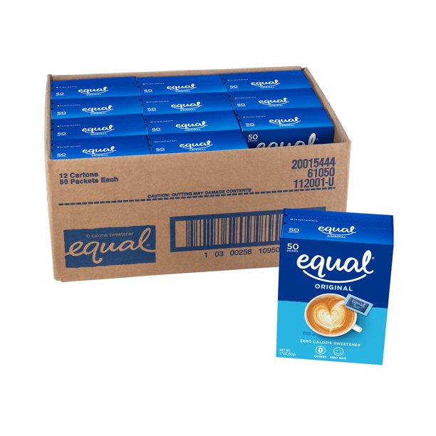 EQUAL 0 Calories Sweetener, 50g - Pack of 50 Sachets