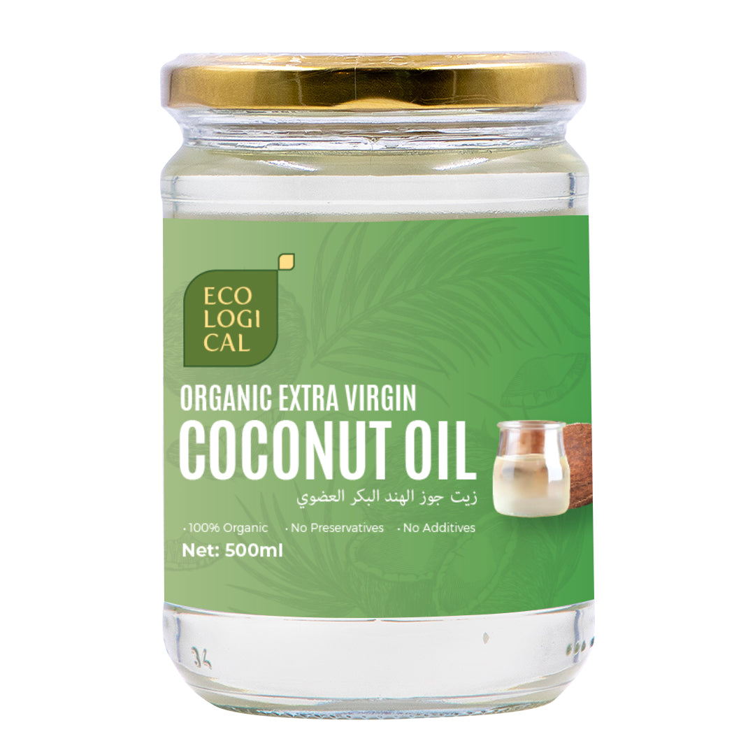 ECOLOGICAL Organic Extra Virgin Coconut oil, 500ml