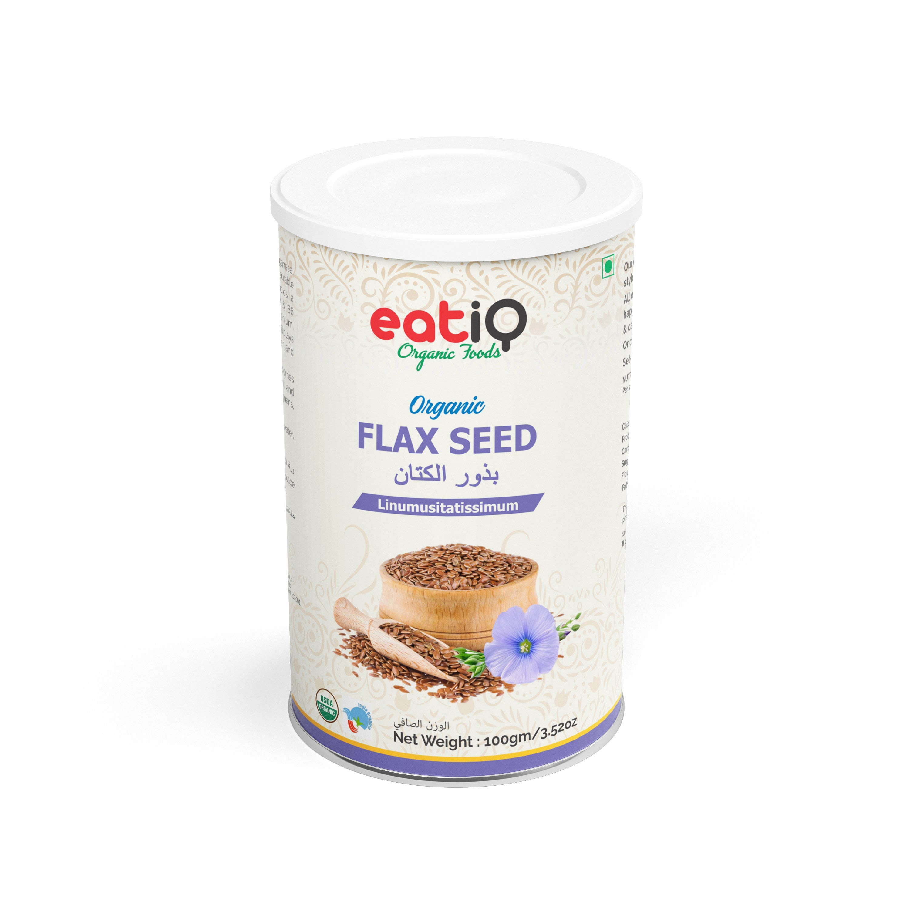 EATIQ ORGANIC FOODS Organic Flaxseeds, 100g