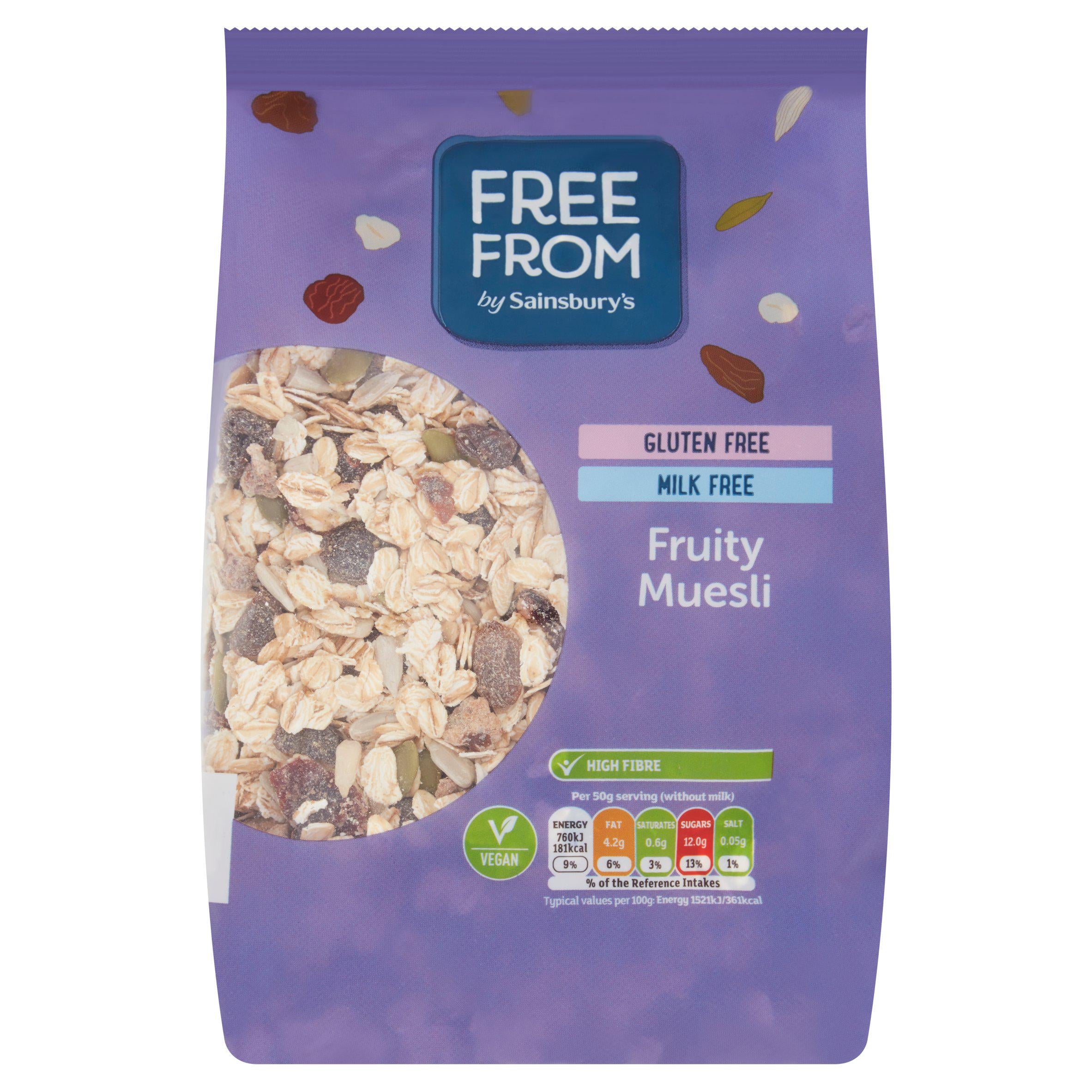 SAINSBURY'S Deliciously Free From Fruity Muesli, 450g