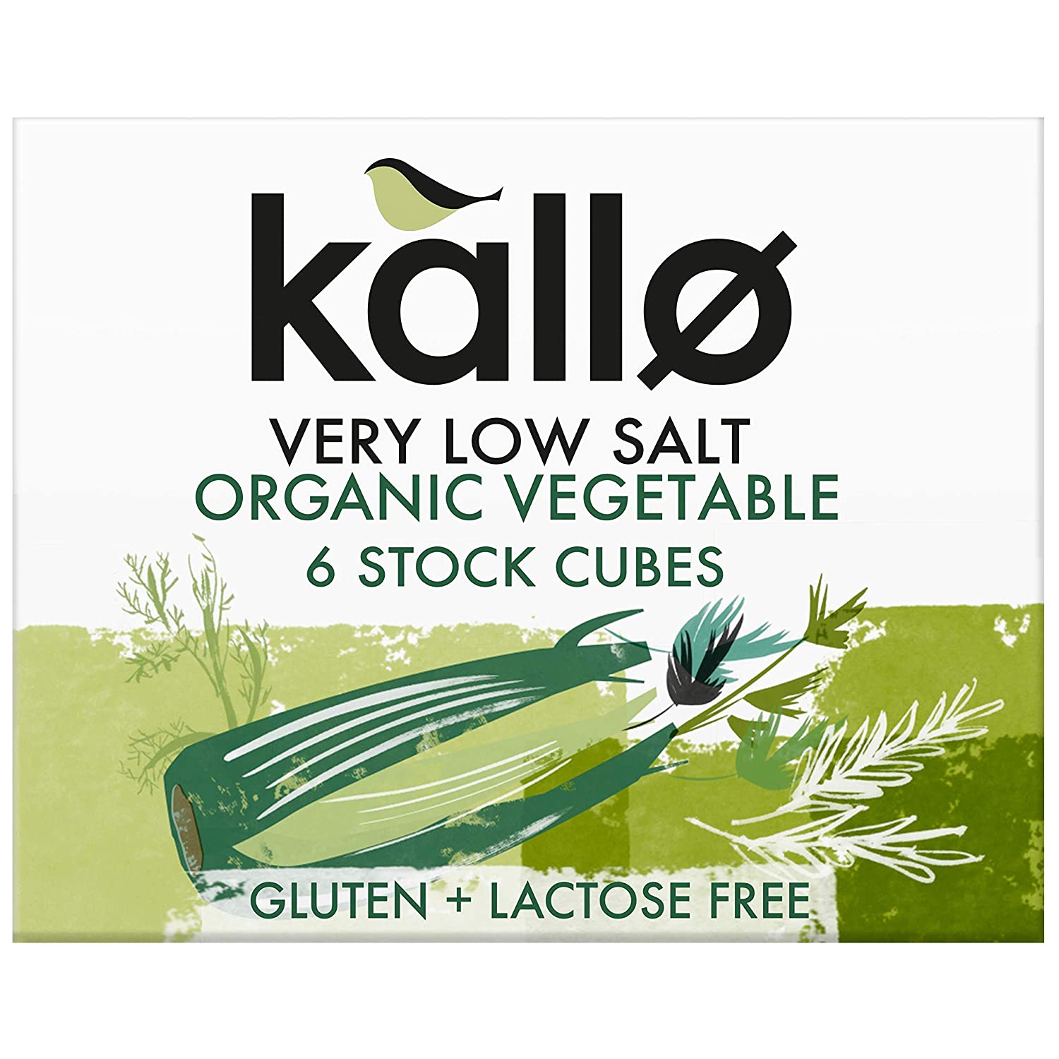KALLO Organic Very Low Salt Vegetable Stock Cubes, 66g