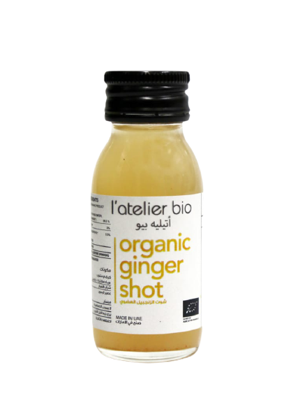 L'ATELIER BIO Organic Ginger Shots, 60ml - Pack of 15