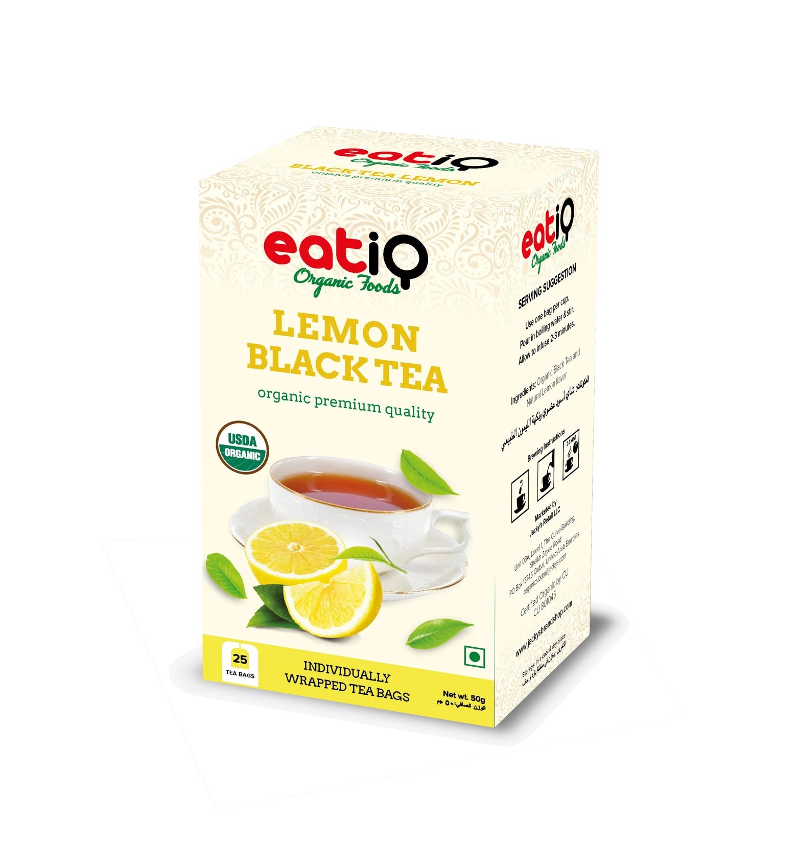 EATIQ ORGANIC FOODS Black Tea Lemon, 50g