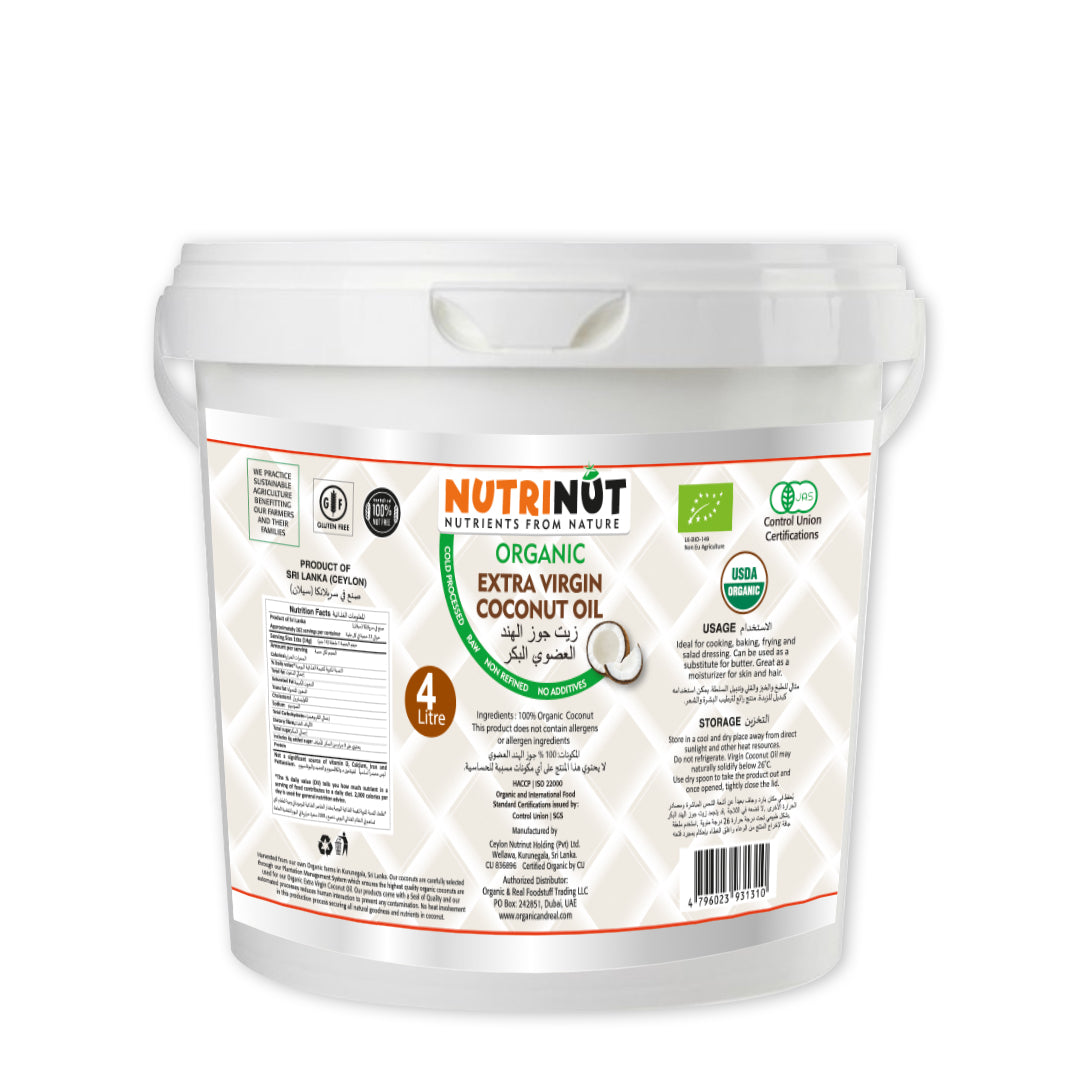 NUTRINUT Organic Extra Virgin Coconut Oil, 4Ltr