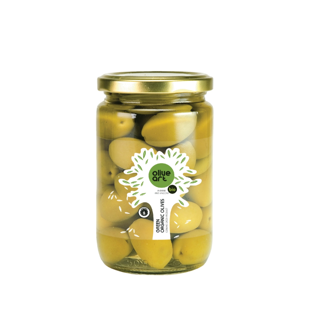 OLIVE ART Organic Green Olives, 370g