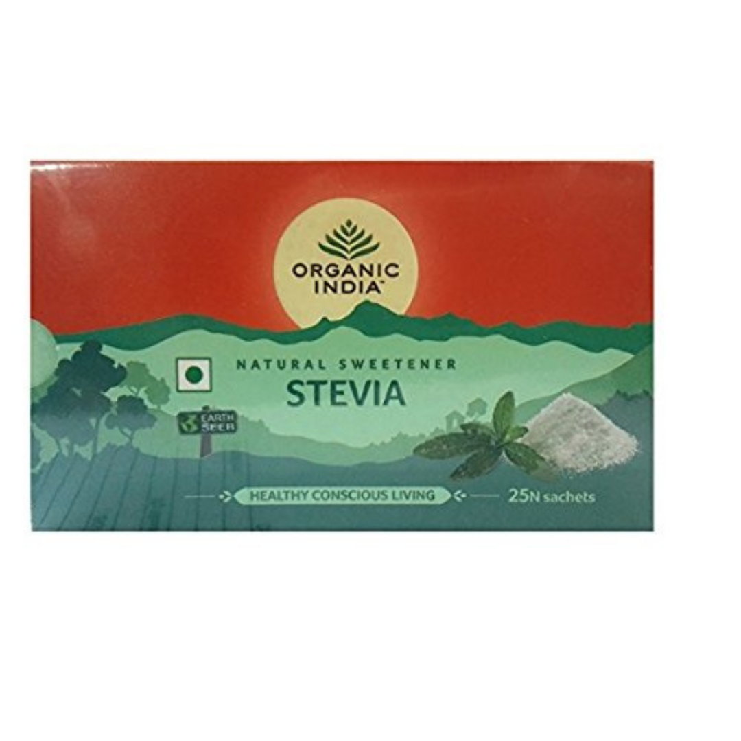 ORGANIC INDIA Stevia, 75g - Pack of 25 Sachets
