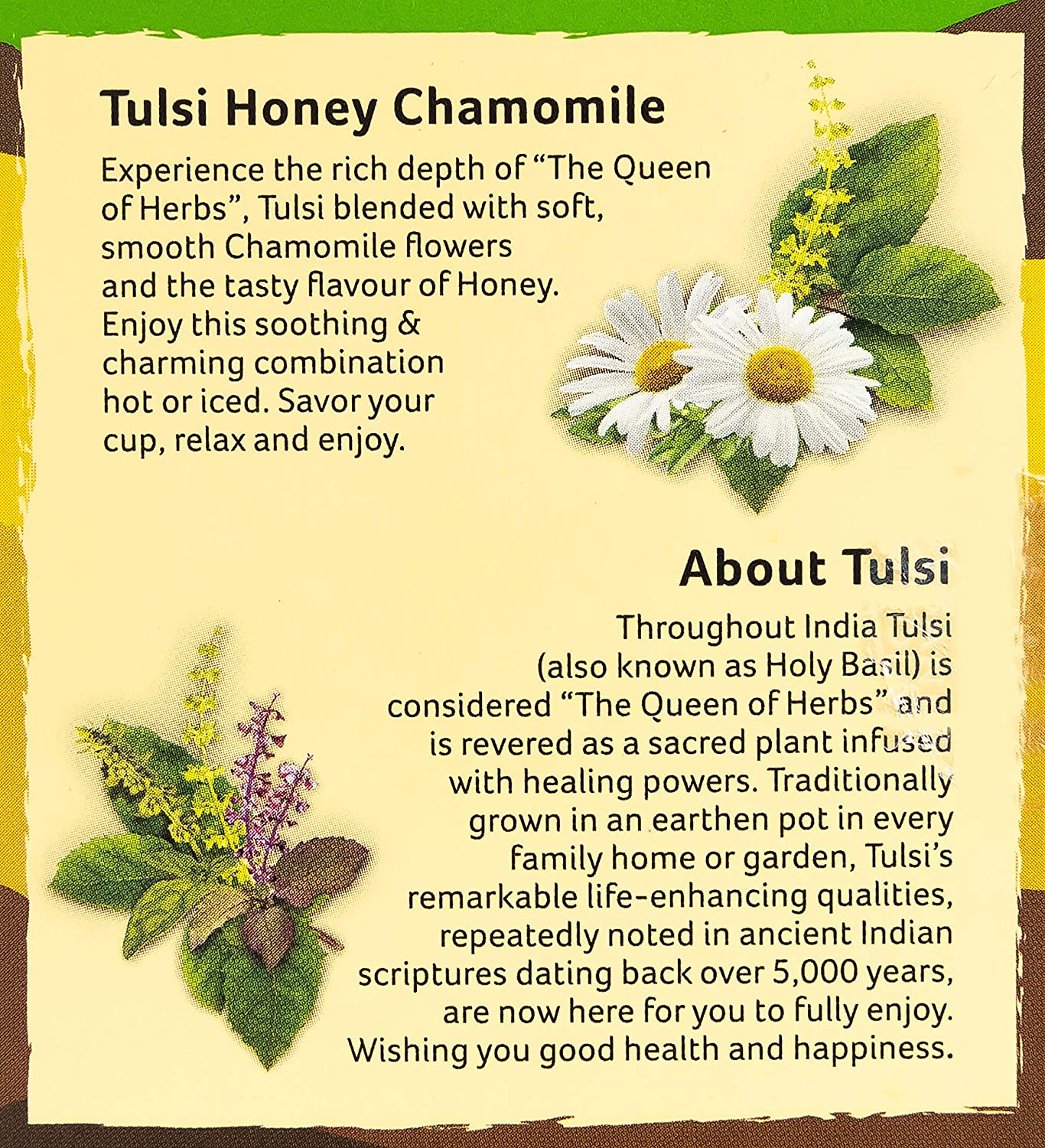 ORGANIC INDIA Tulsi - Honey Chamomile, 42.5g - Pack of 25 Sachets