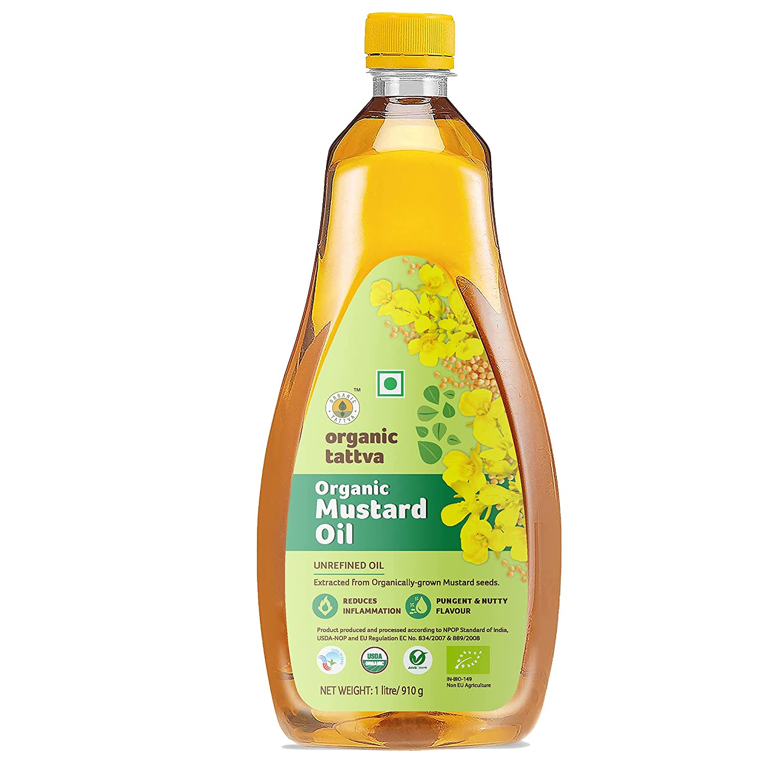 ORGANIC TATTAVA Organic Mustard Oil, 1Ltr