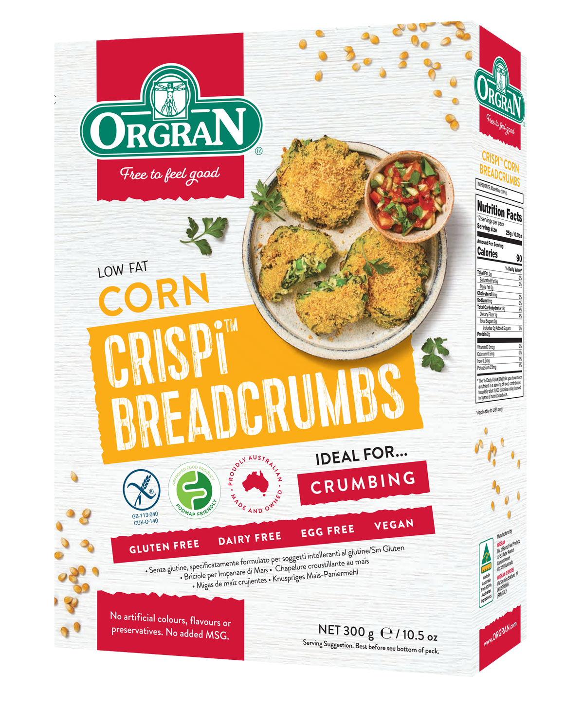 ORGRAN Corn Crispy Crumbs, 300g