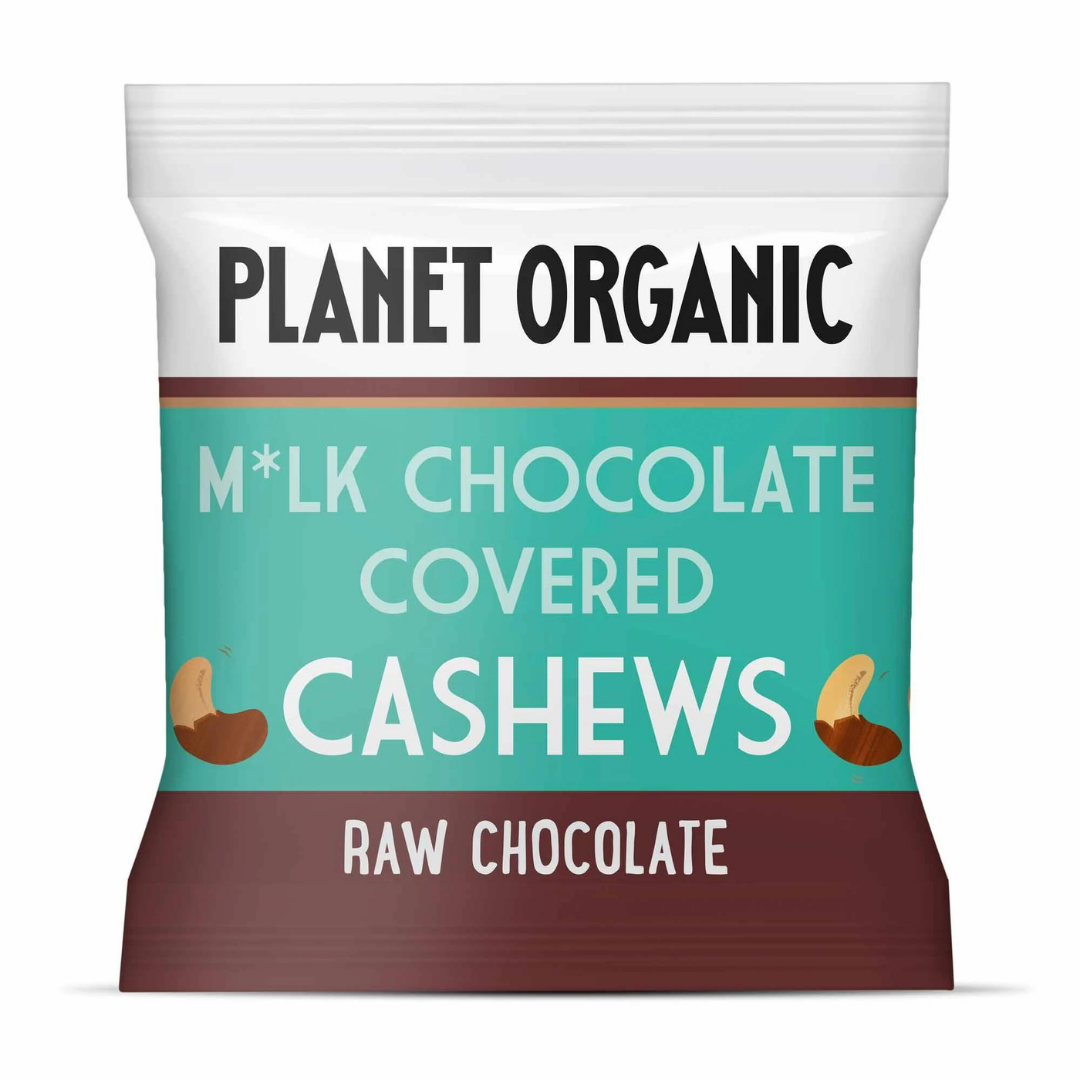 PLANET ORGANIC Milk Chocolate Coated Cashews, 40g