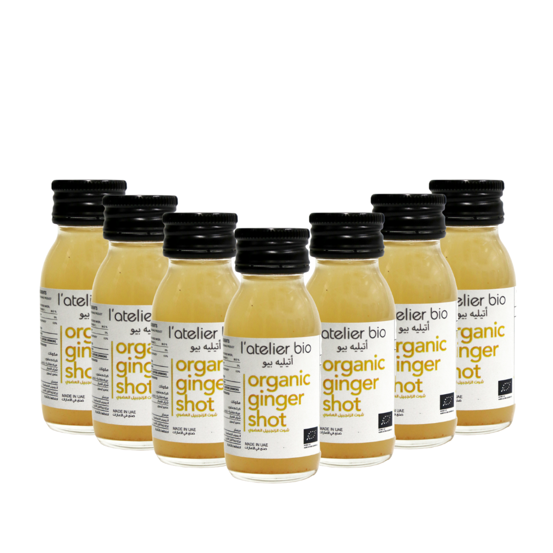 L'ATELIER BIO Organic Ginger Shots, 60ml - Pack of 7