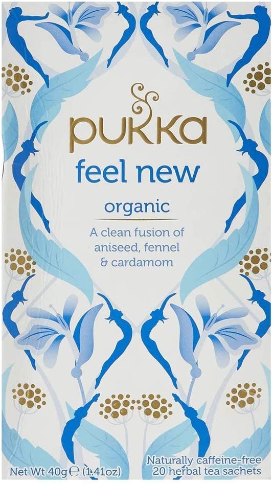 PUKKA Feel New Organic Herbal Tea With Aniseed, Fennel & Cardamom, 40g - Pack Of 20