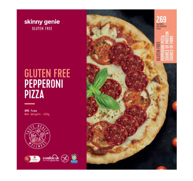 SKINNY GENIE Gluten Free Pepperoni Pizza, 450g