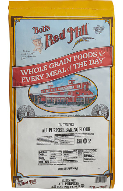 BOB&#039;s RED MILL All Purpose Baking Flour, 25 Lb 11.34 Kg - Vegan, Non-GMO, Gluten-free
