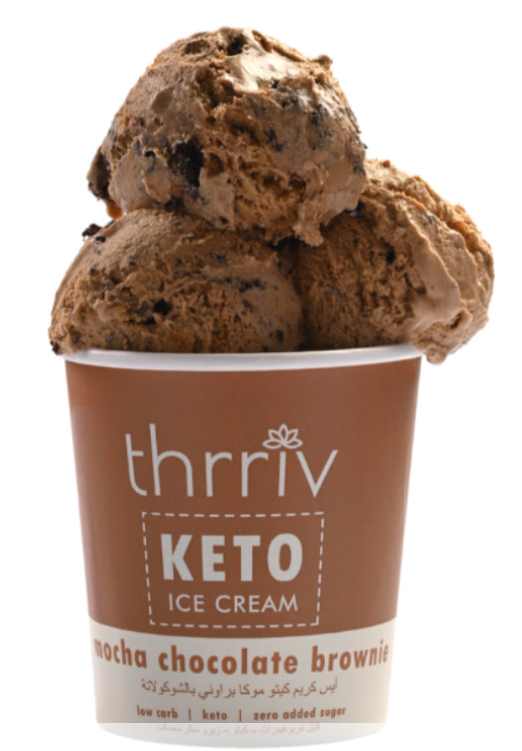 THRRIV Keto Ice Cream Mocha Chocolate Brownie, 500ml