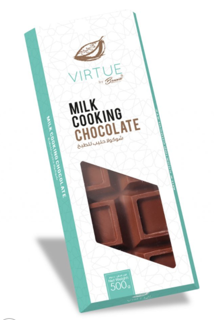 VIRTUE by BENOIT Milk Cooking Chocolate, 500g, Organic