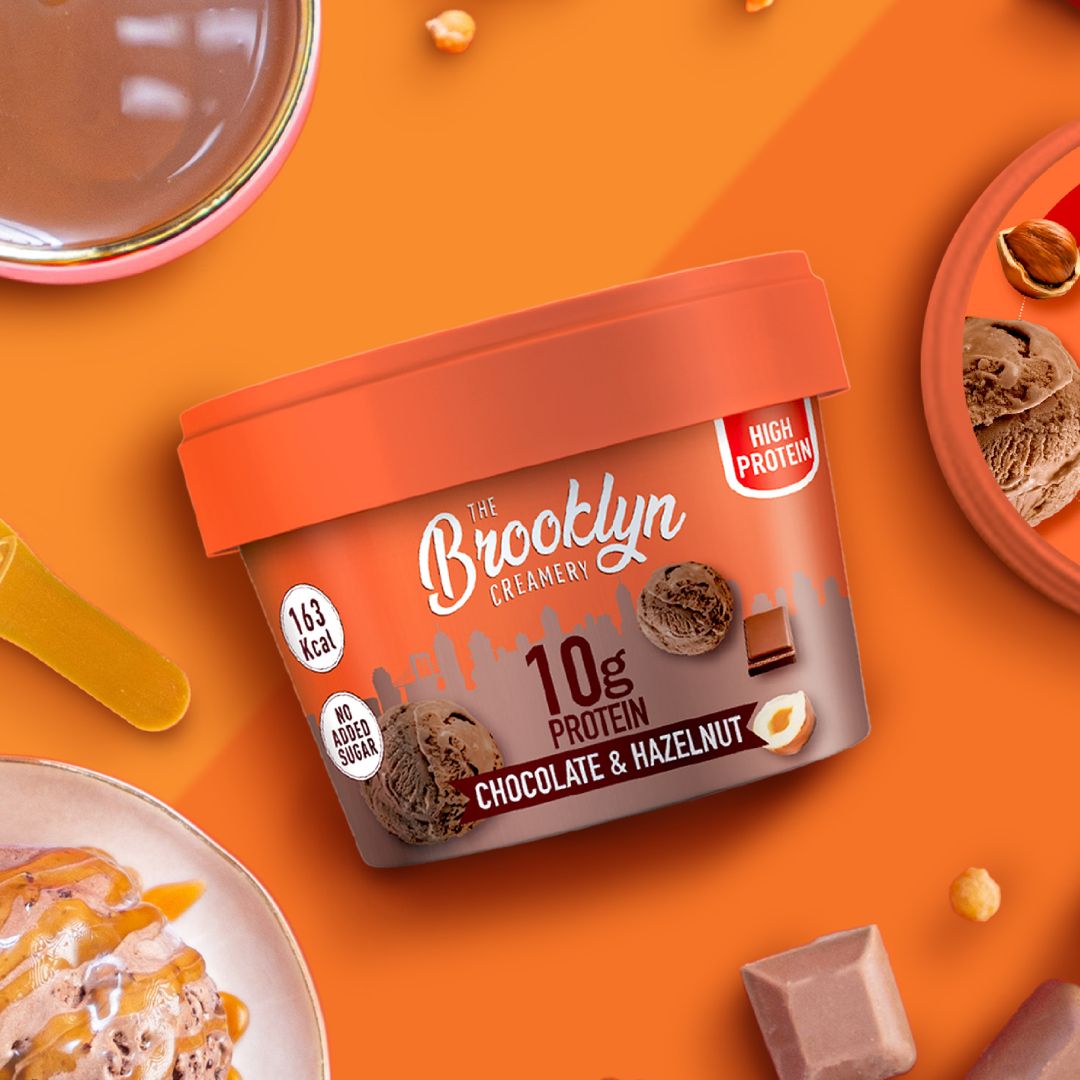 THE BROOKLYN CREAMERY High Protein Ice Cream - Chocolate Hazelnut, 200ml